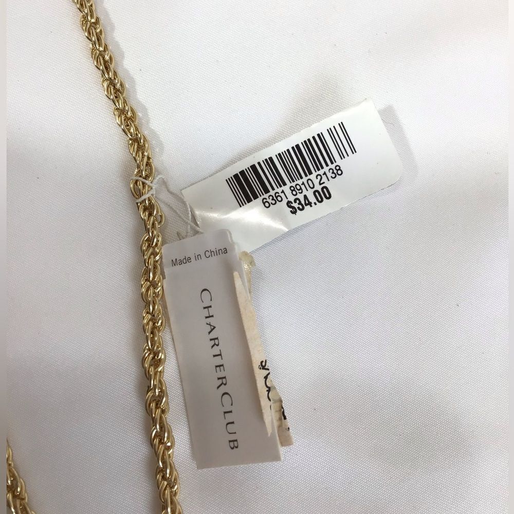 Charter Club Gold Chain With Tassel - Picture 6 of 6